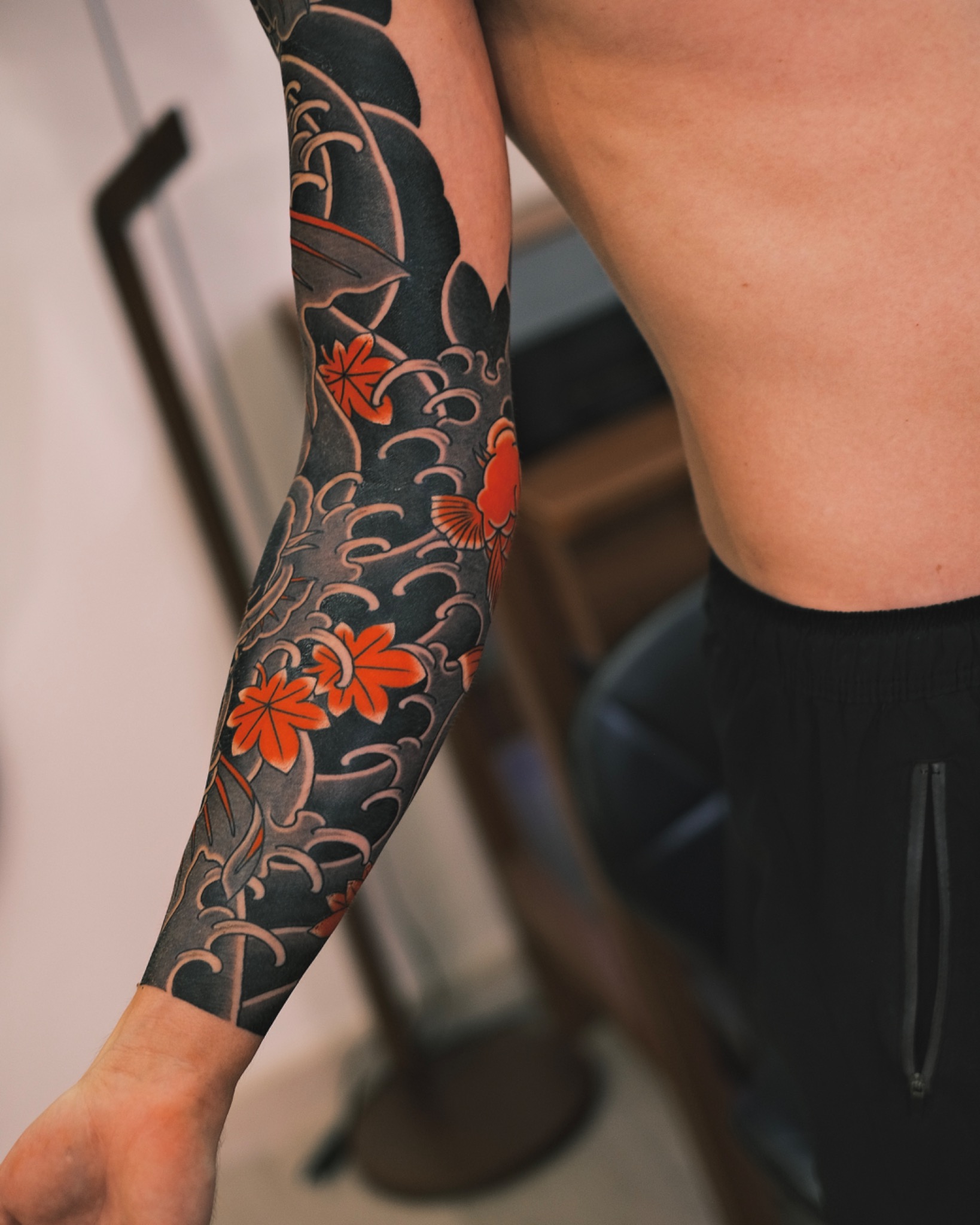 Inner arm detail of Kintaro sleeve