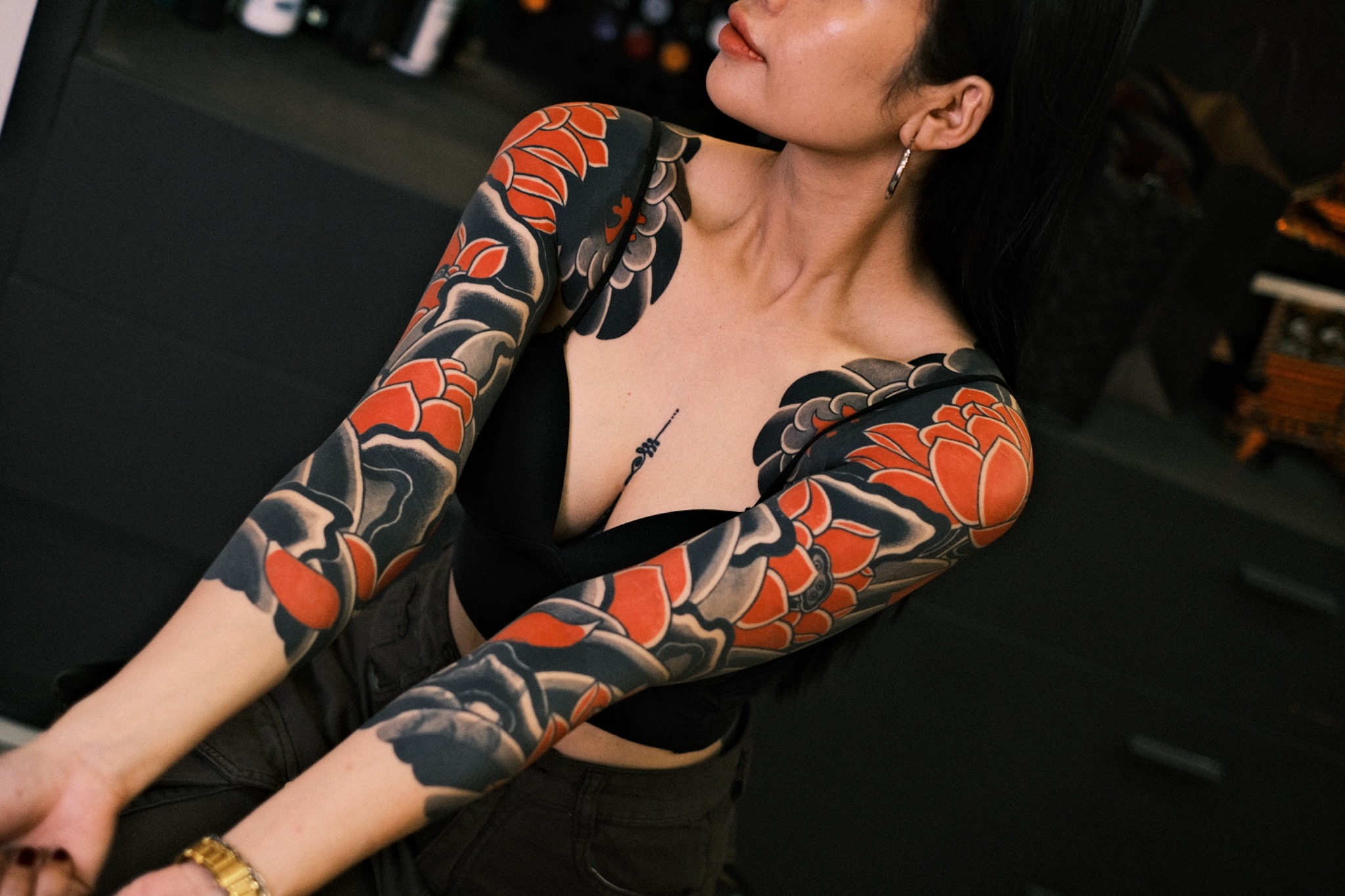 Japanese lotus sleeves