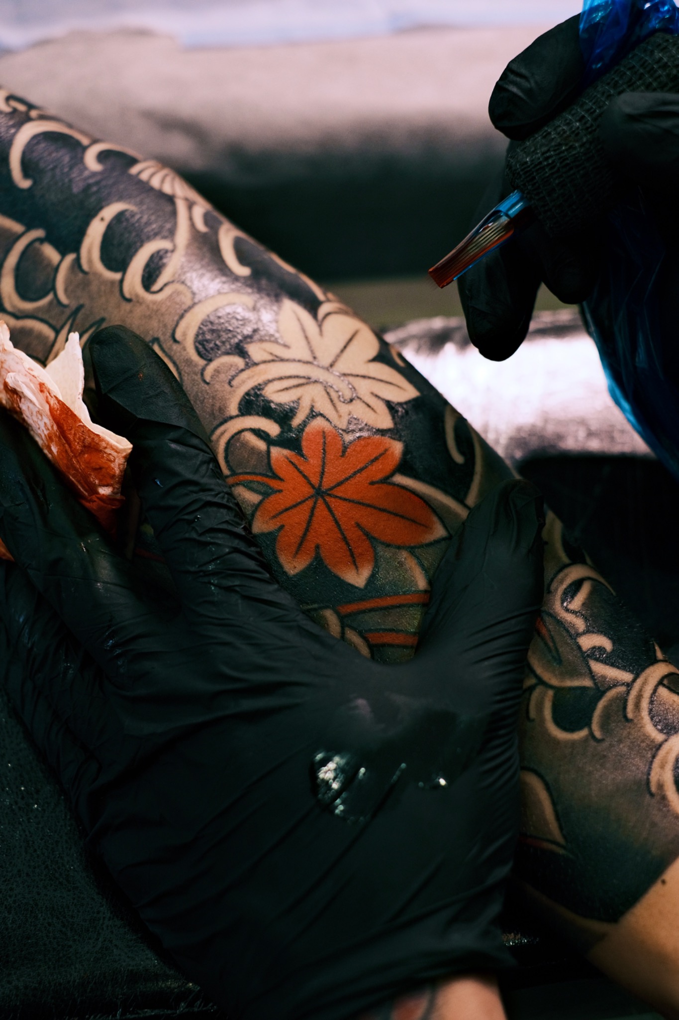 Tattoo process close-up