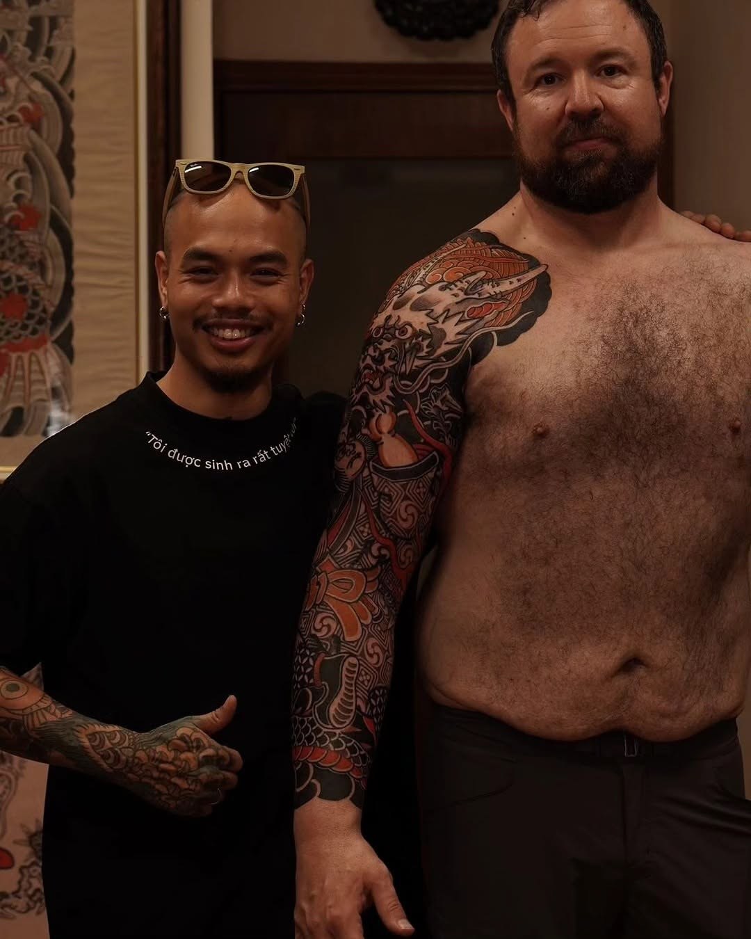 Traditional Japanese tattoo detail by HORITUAN